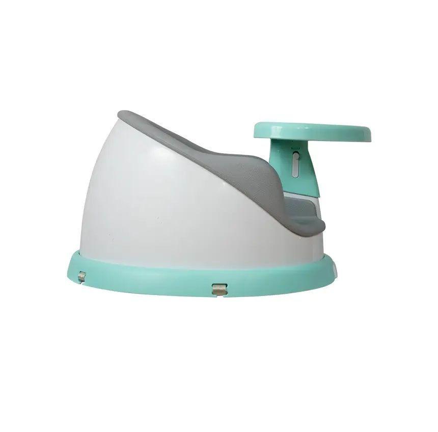 SILLA DE COMER PORTÁTIL  GIRATORIA I-TWIST AZUL MÁS SET CUBIERTOS -5