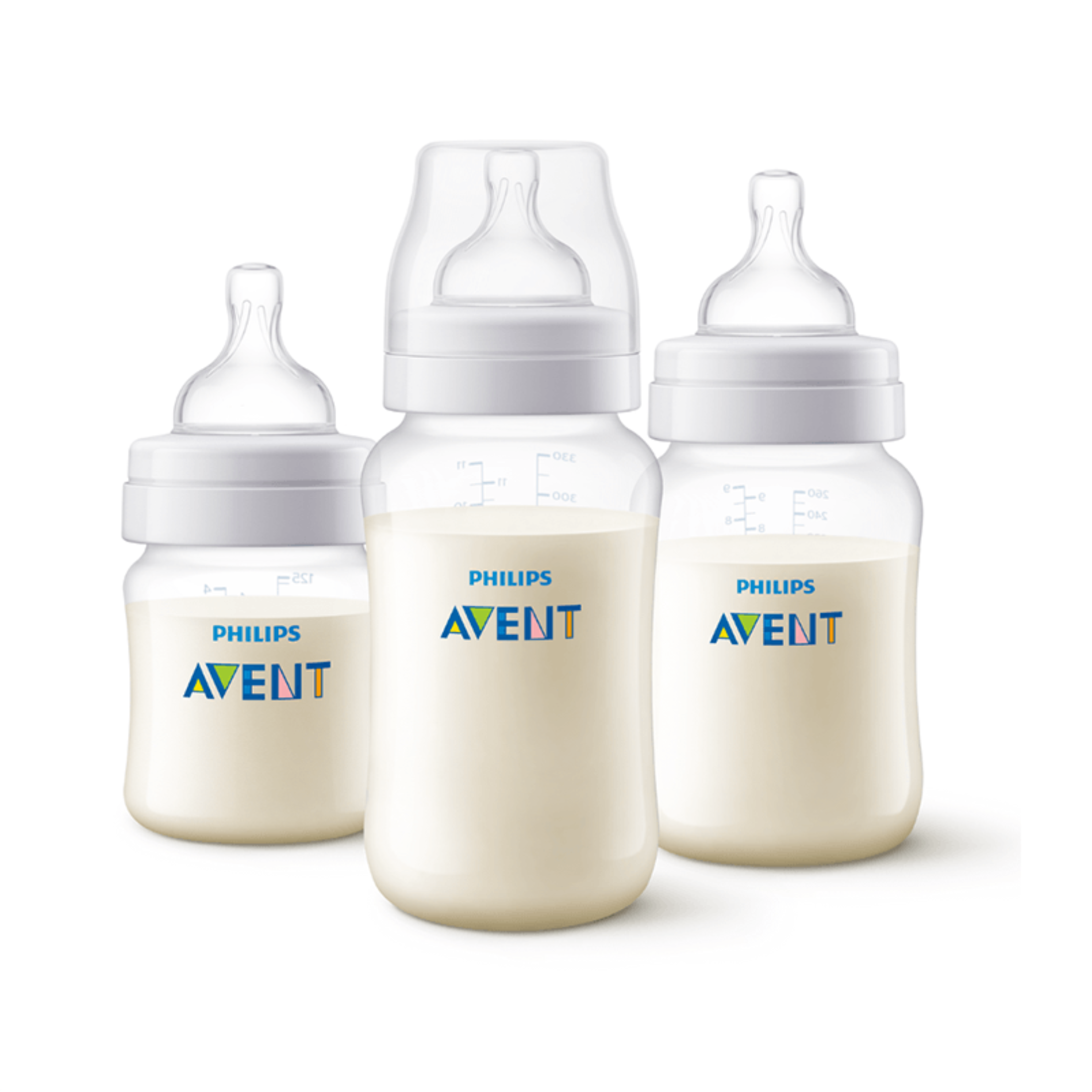 Set mamadera anti-colic 125 ML+260ML+330 ML + 2 Tetinas 3m+-1