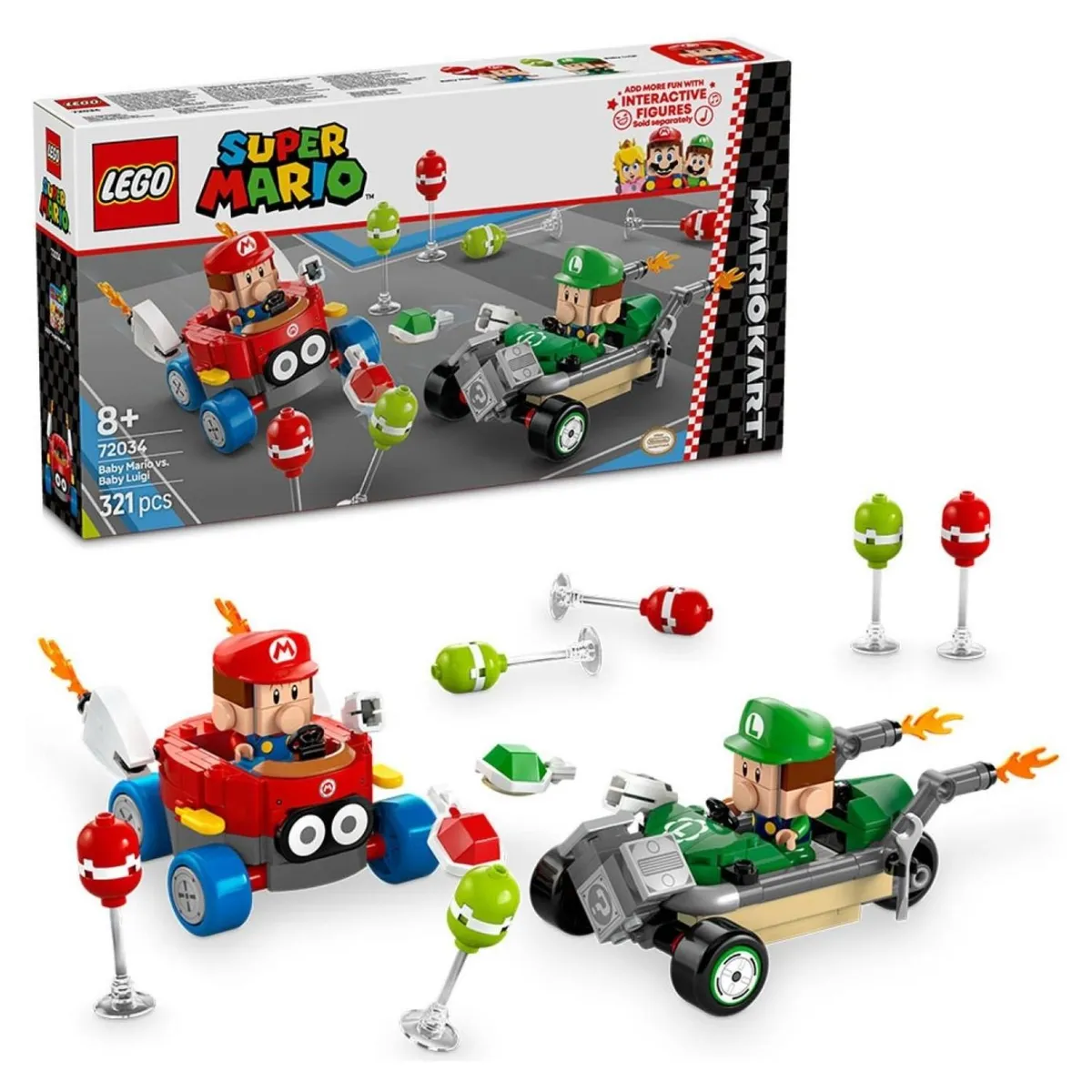 Lego Super Mario Kart: Bebe Mario vs. Bebe Luigi + Poster de Regalo -4