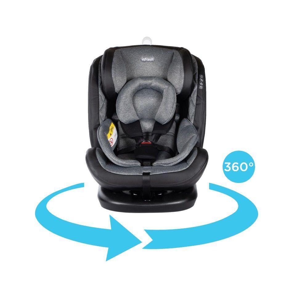 Silla auto convertible I-Giro 360 y  Bebé a bordo rosa-3