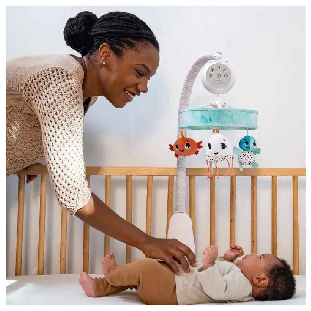 Móvil Musical Atesora El Océano + 4 sonajas multicolor-5