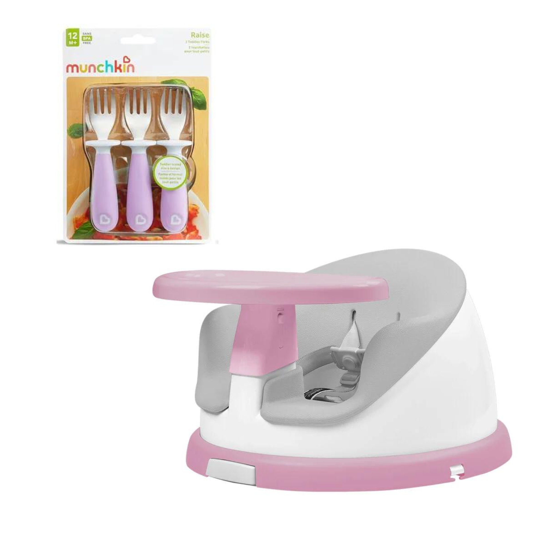 SILLA DE COMER PORTÁTIL  GIRATORIA I-TWIST MÁS SET  3 TENEDORES-0