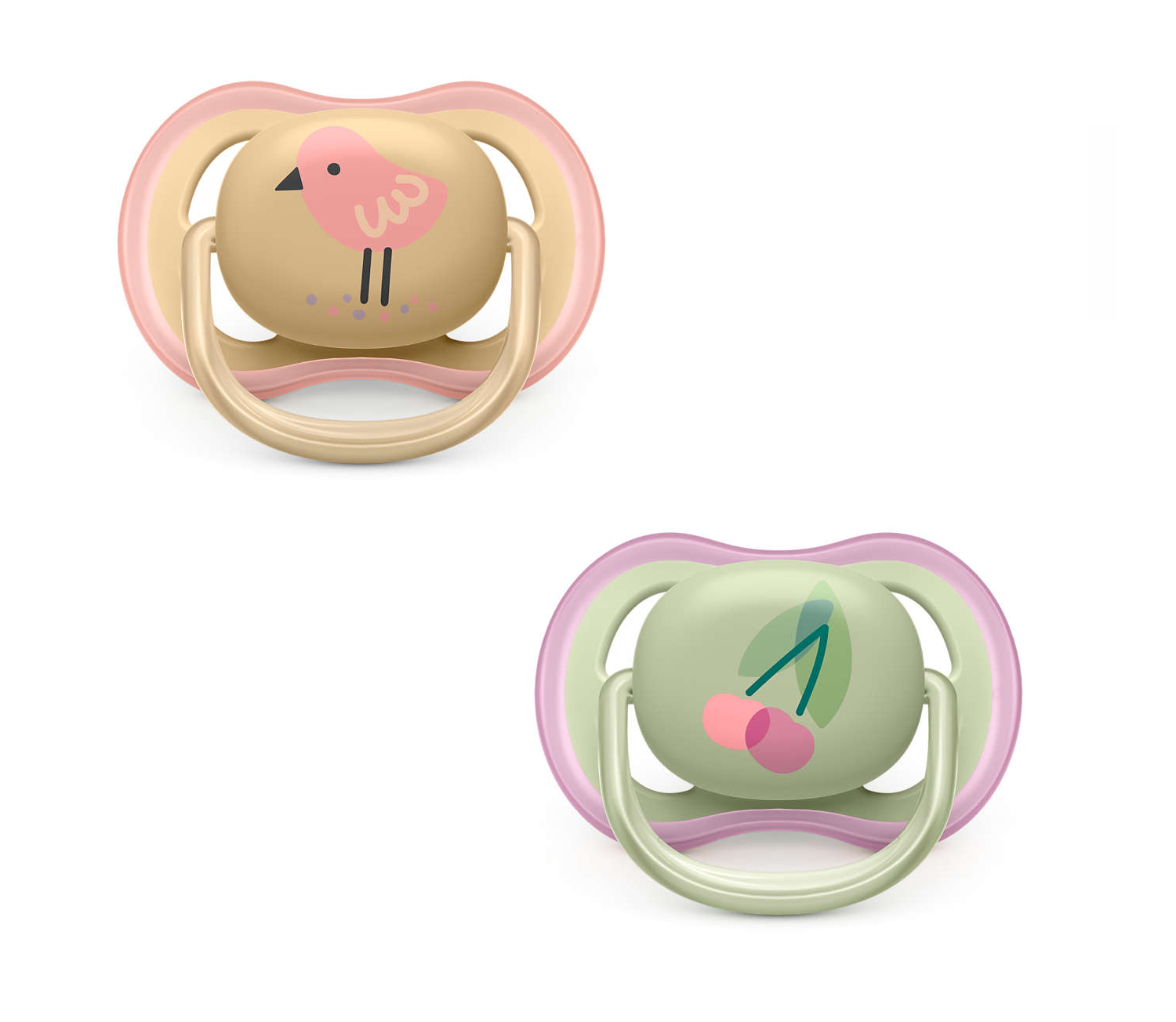 2 Chupetes Ultra Air 0-6m Cereza/Pájaro-1