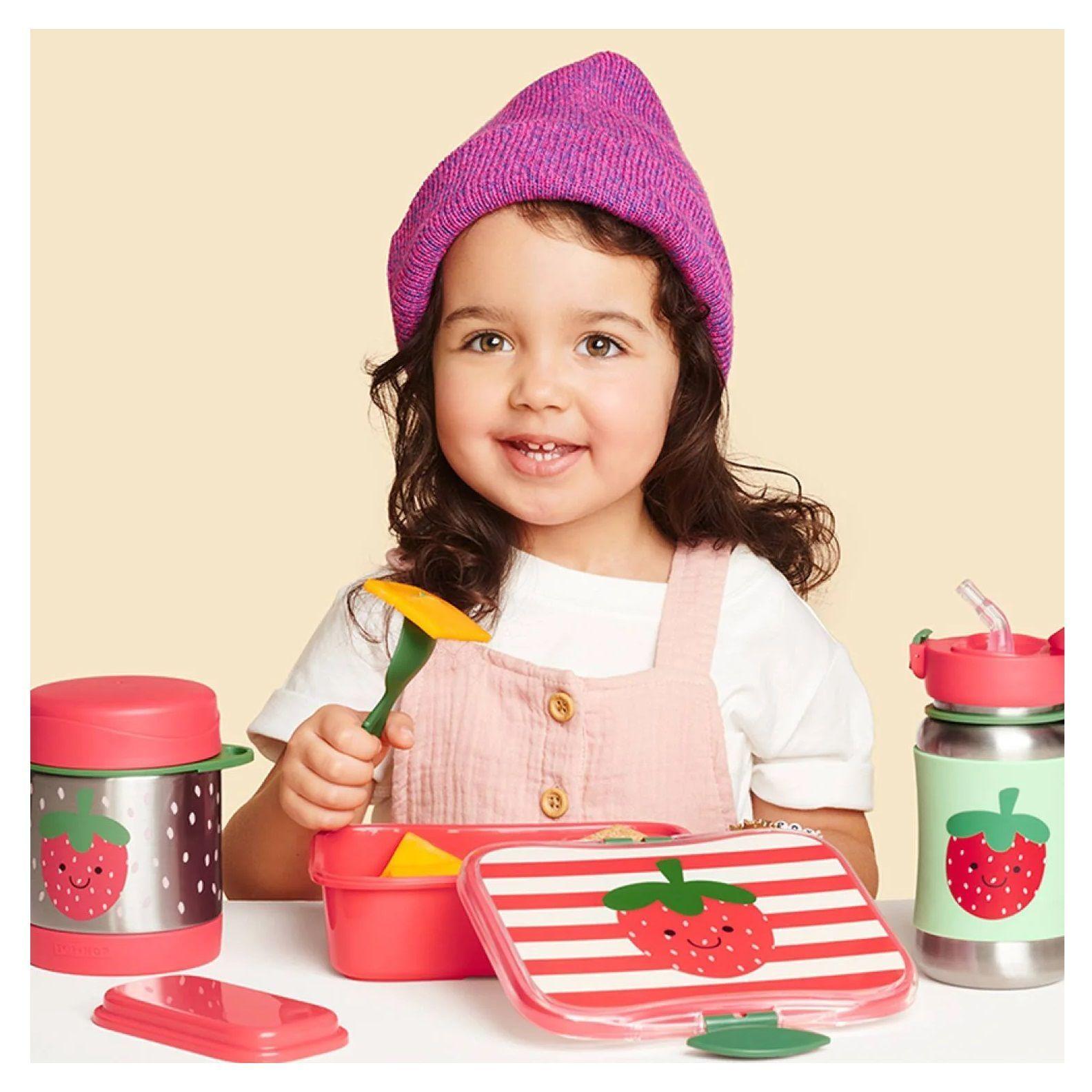 Pack Contenedor de Alimento Zoo Fresas más Set 3 cucharas-3
