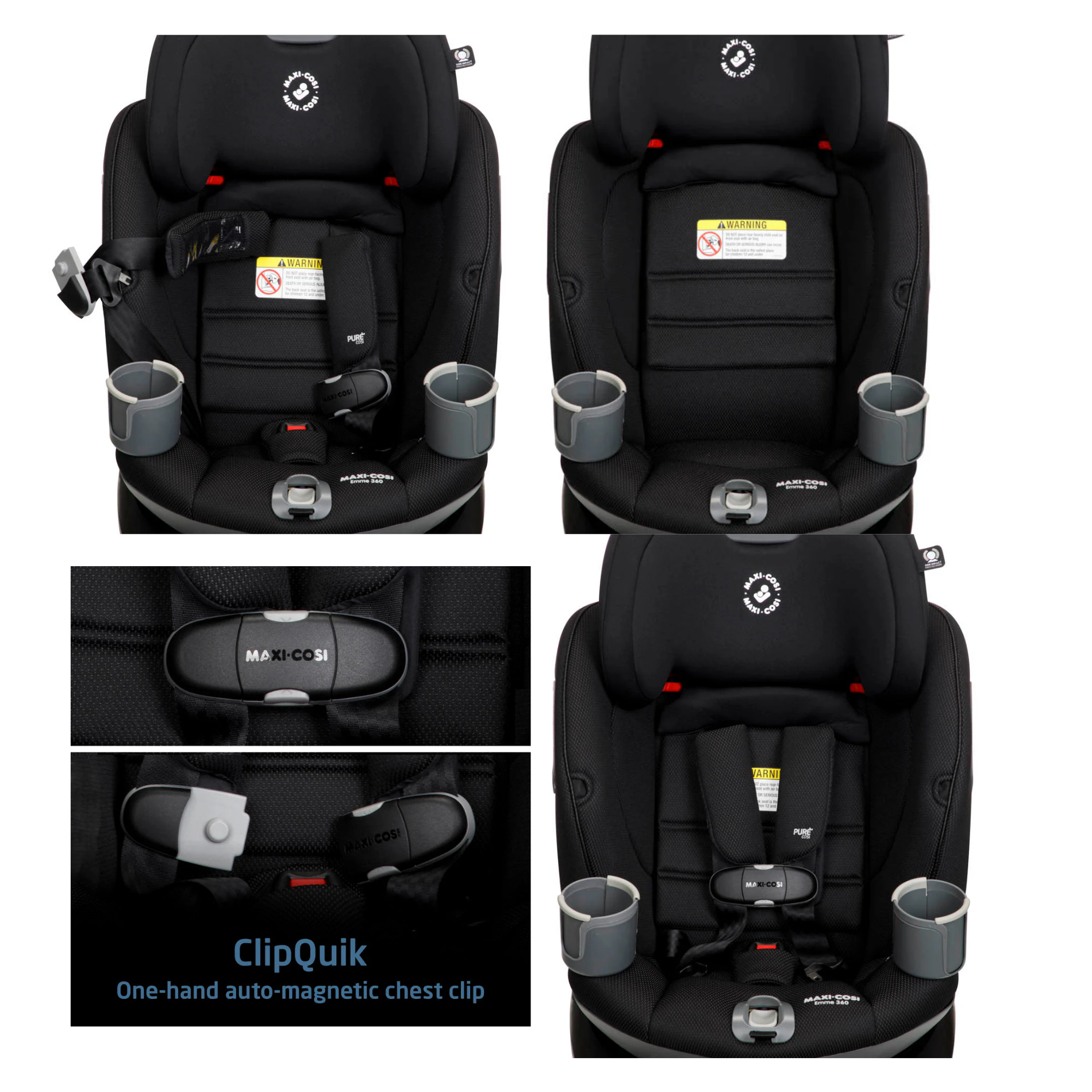 Silla de Auto Convertible Emme 360° Maxi Cosi Negro  -4