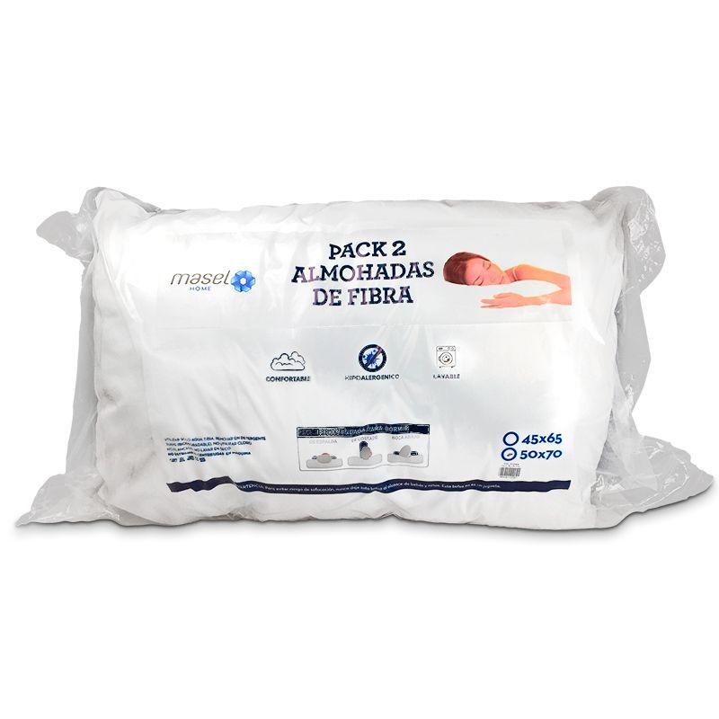 Pack 2 Almohadas de fibra eco. 50x70cm-1