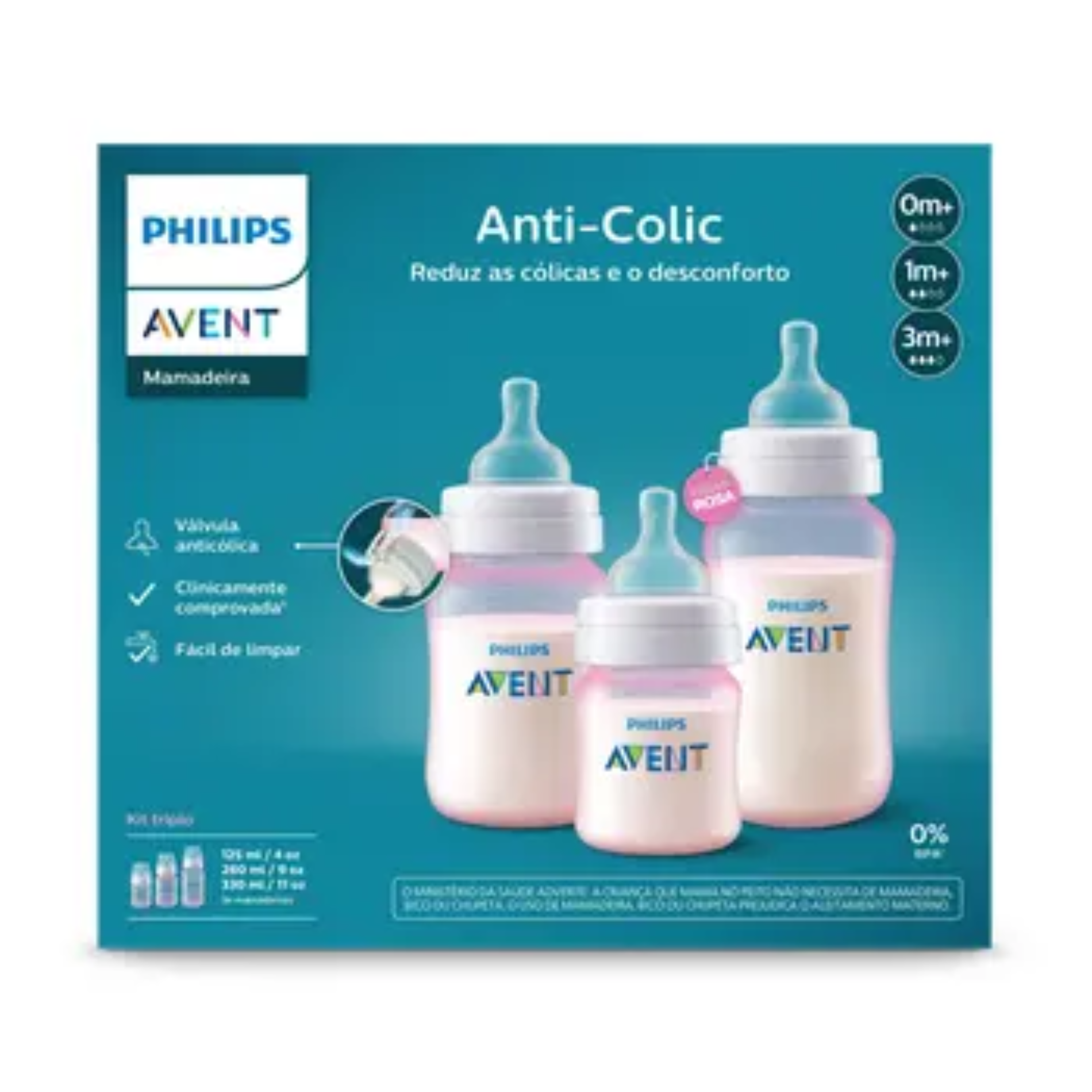 Set mamadera anti-colic 125 ML+260ML+330 ML Rosa-Azul-2