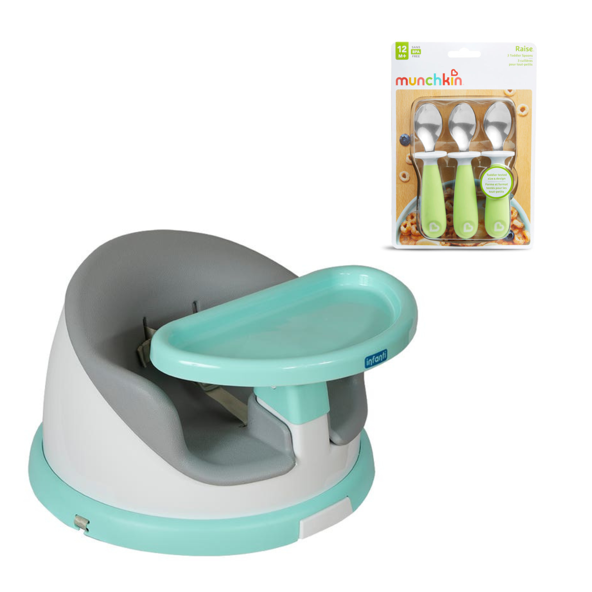 SILLA DE COMER PORTÁTIL  GIRATORIA I-TWIST MÁS SET 3 CUCHARAS-0