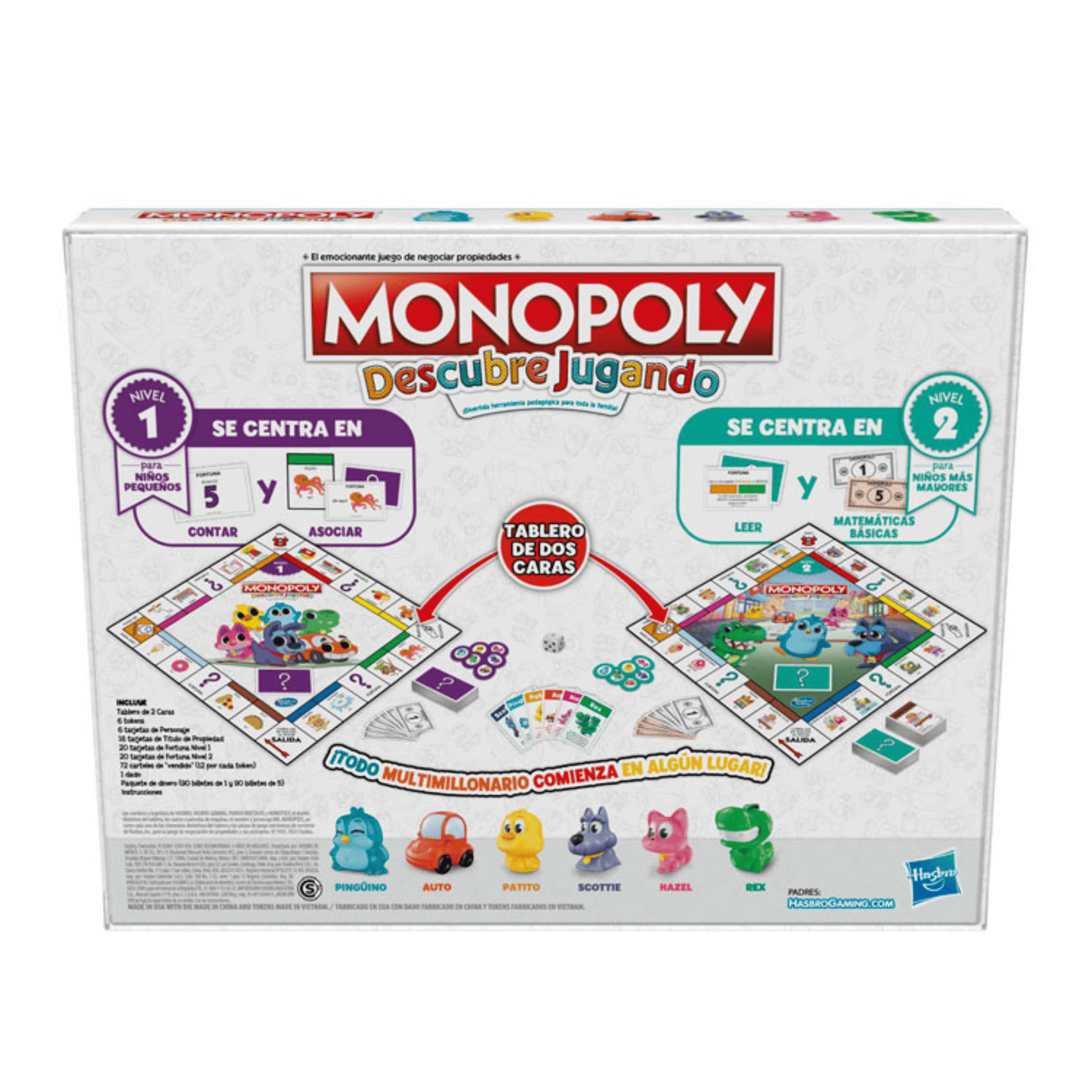 Monopoly Descubre Jugando juego de mesa Hasbro-4