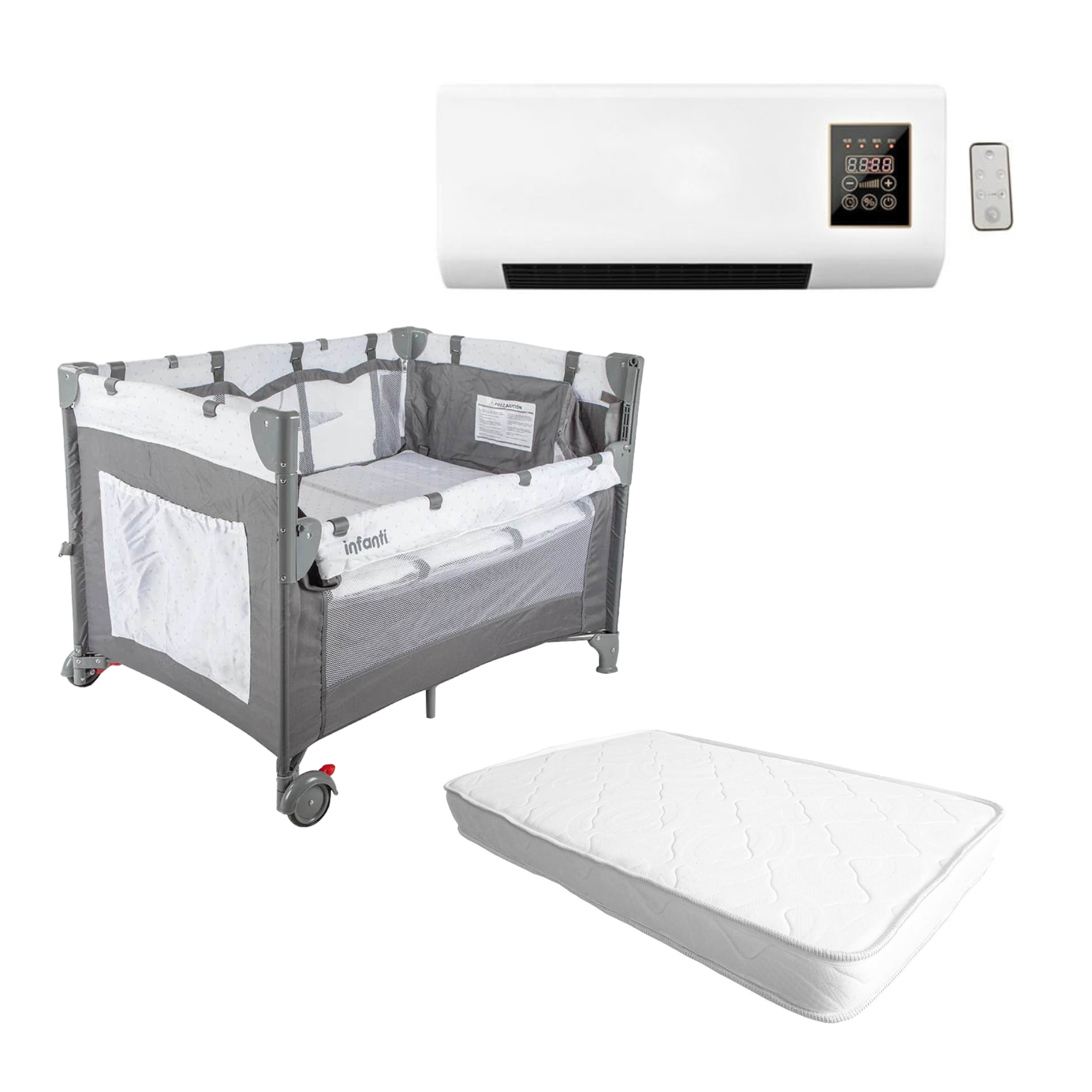 Cuna Colchón Playard Always Together + Aire acondicionado-0