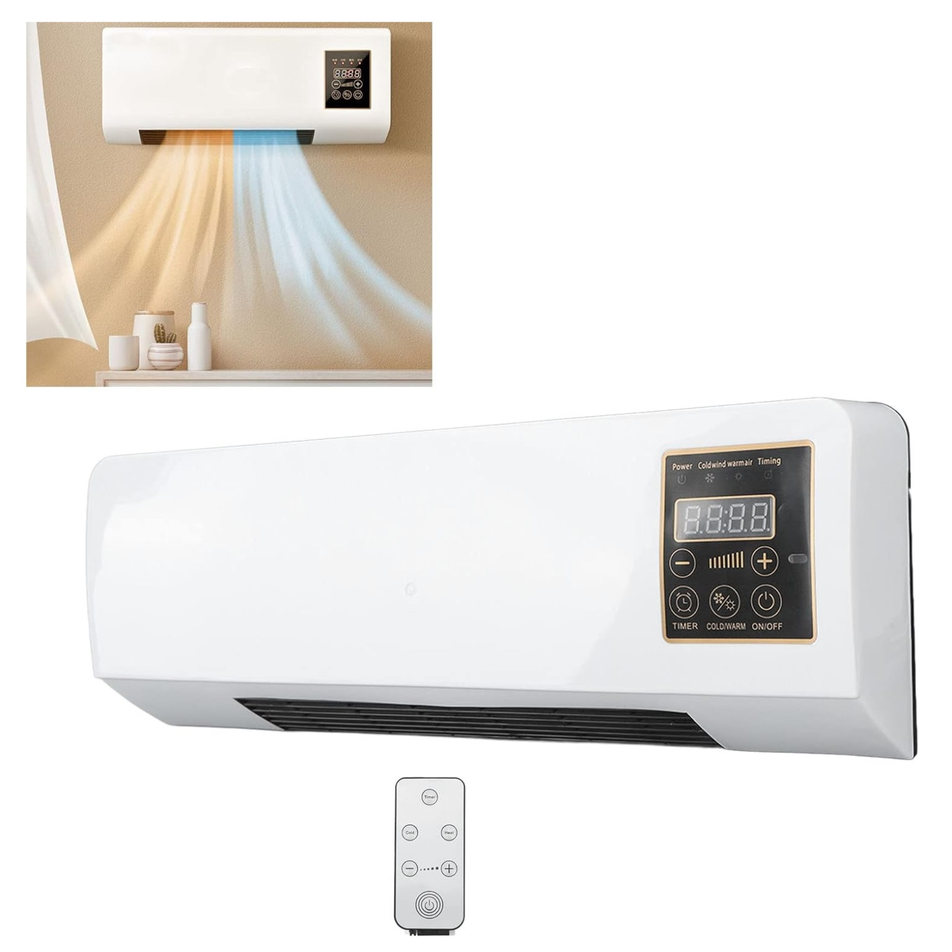 AIRE ACONDICIONADO CALEFACTOR PARA PARED AIRE FRIO Y CALIENTE ADEMÁS CON CONTROL REMOTO-4
