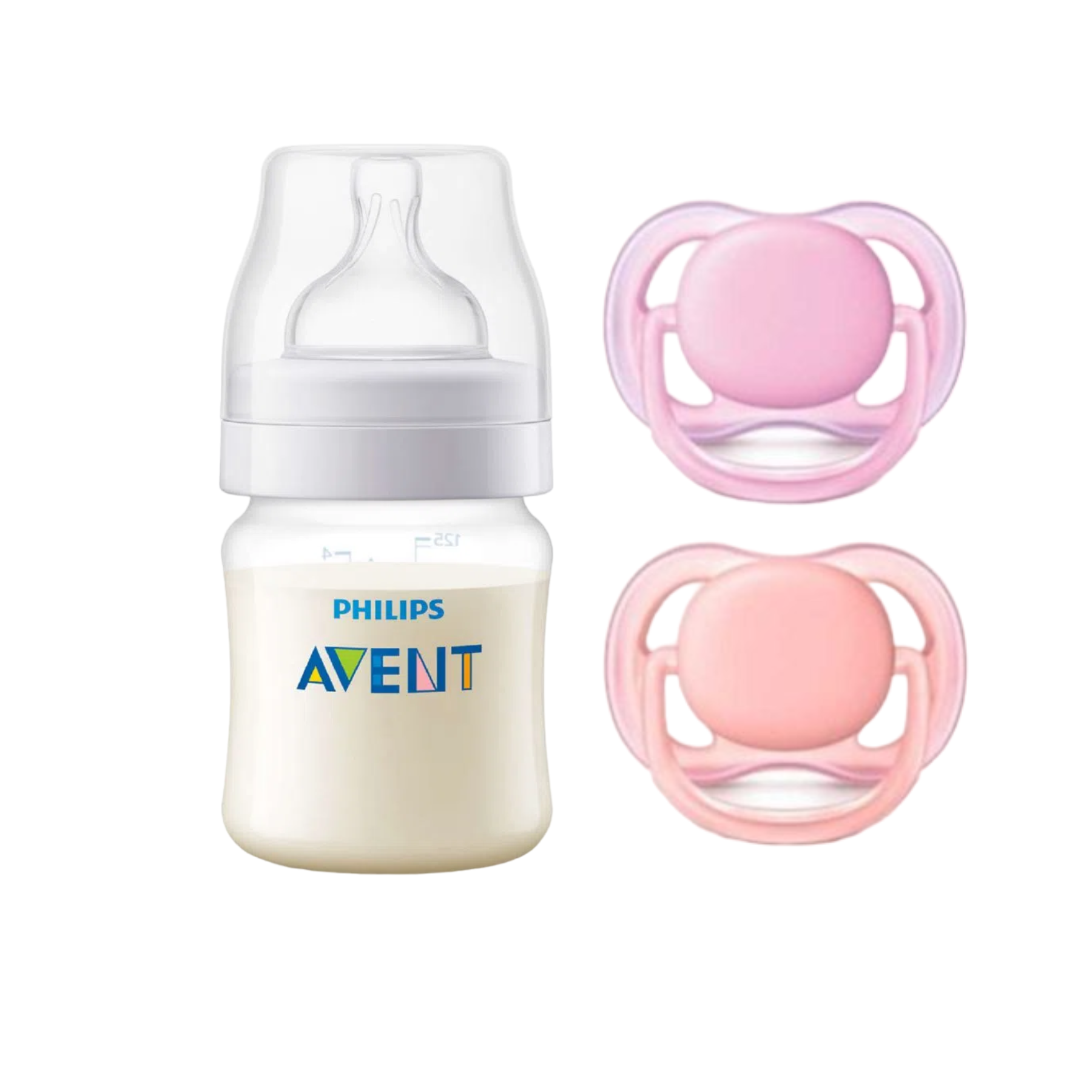 Pack Mamadera Anticolic 125 ml + 2 Chupetes 0-6m -0