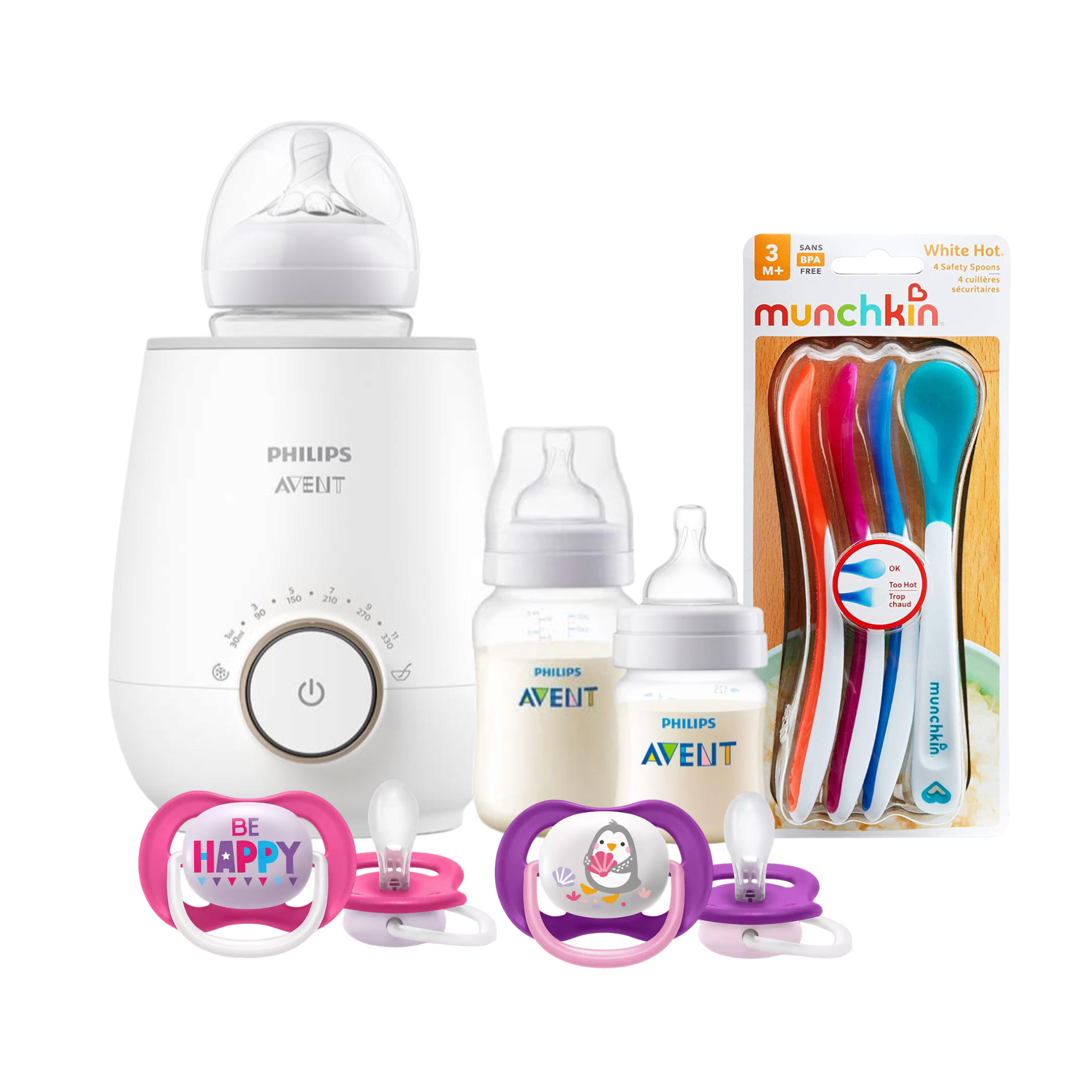 Pack Calentador -Mamaderas - cucharas y chupetes 6-18m-0