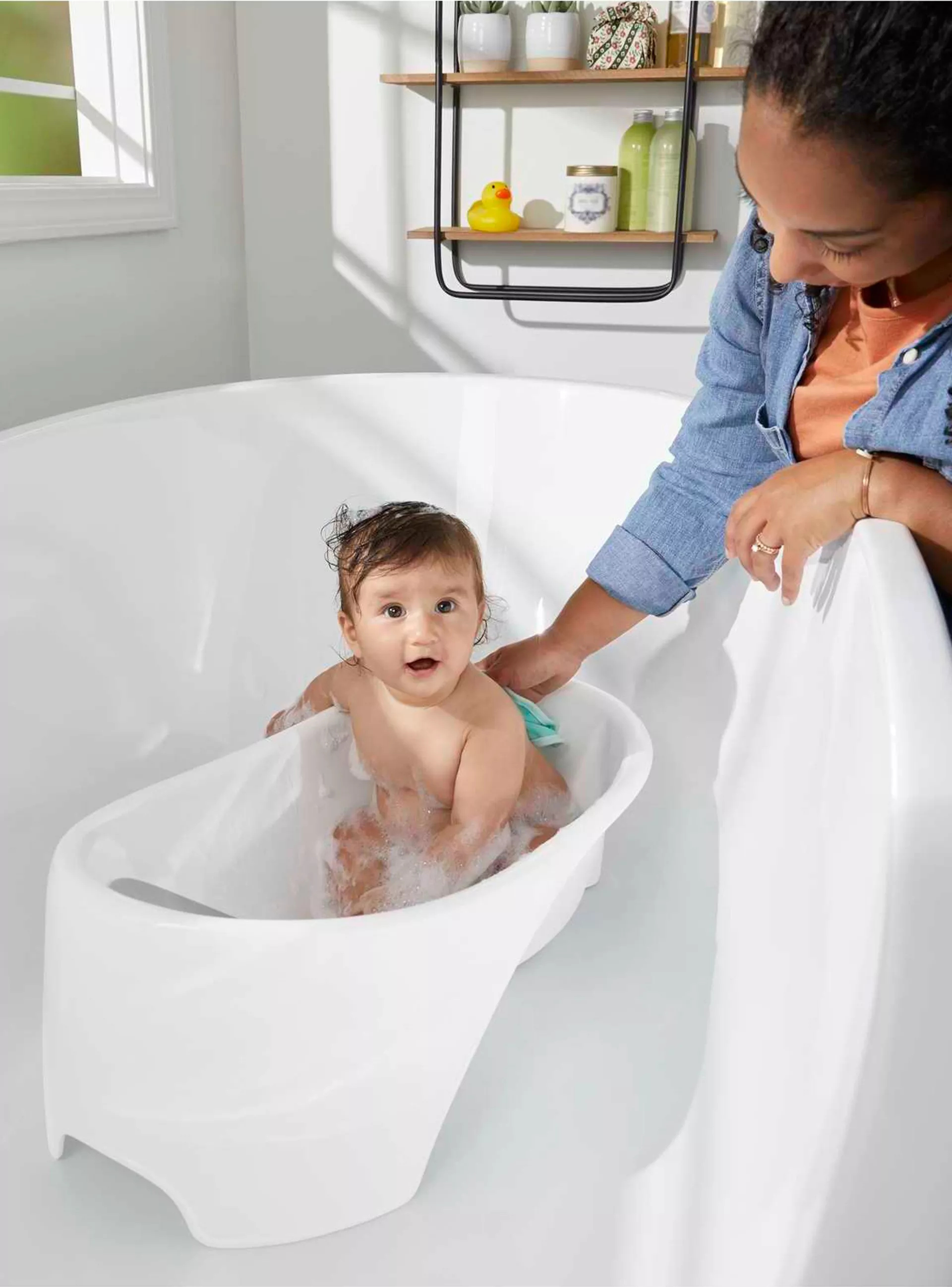 Bañera con respaldo blanco Fisher Price, color blanco-3