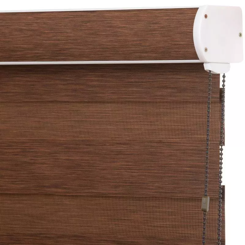 Cortina Roller Dúo Traslúcido 140x235cm Café Claro-2