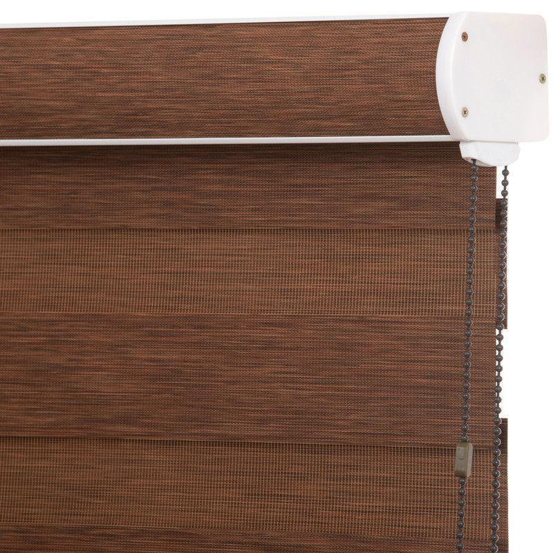 Cortina Roller Dúo Traslúcido 145x170cm Café Claro-2