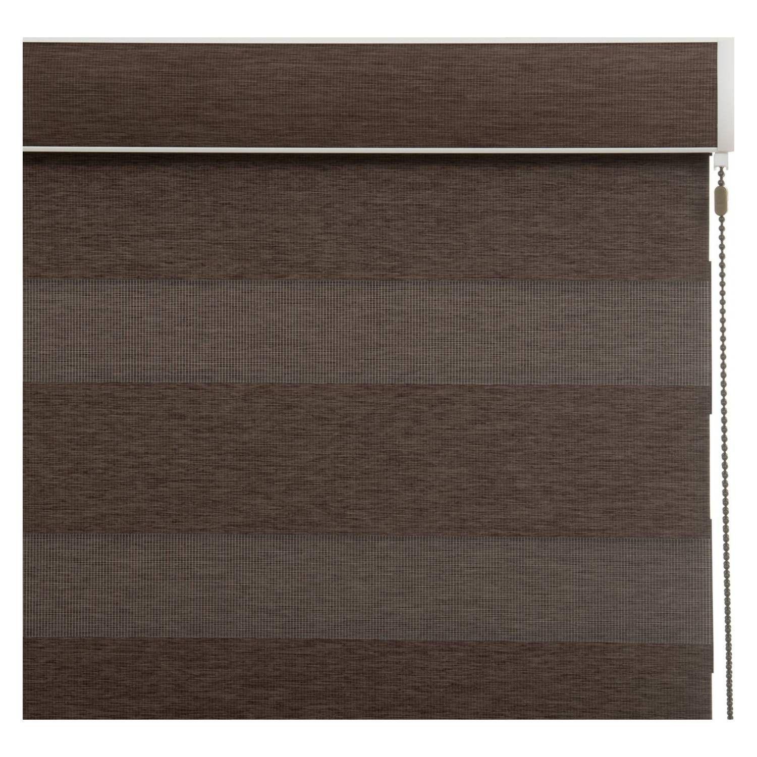 Cortina Roller Dúo Blackout 110x235 cm Café Oscuro Bertex-3
