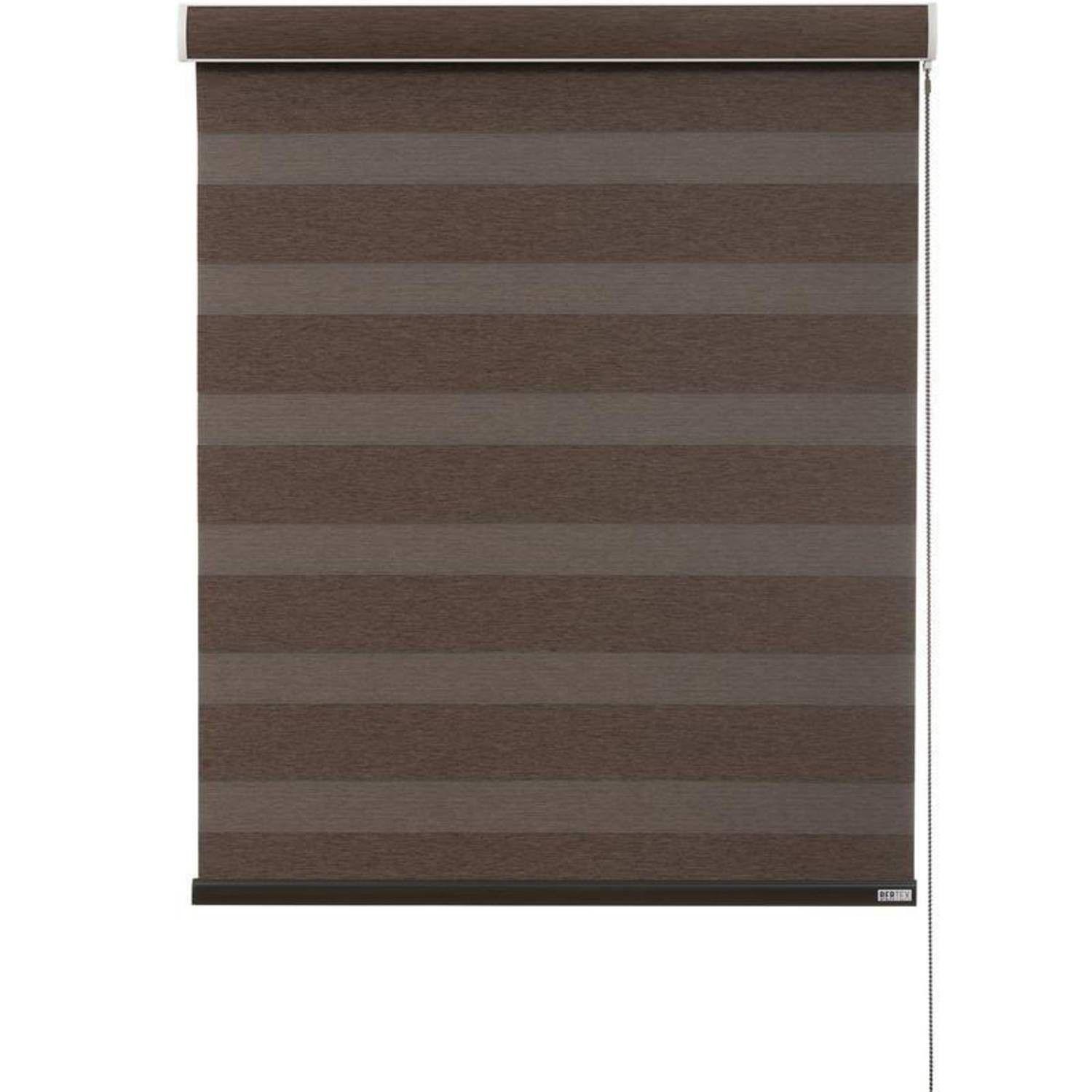 Cortina Roller Dúo Blackout 120x170 cm Café Oscuro-1