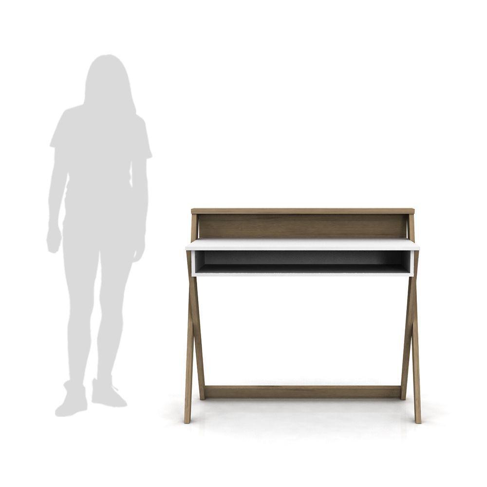 Escritorio Crux con patas de madera maciza-6