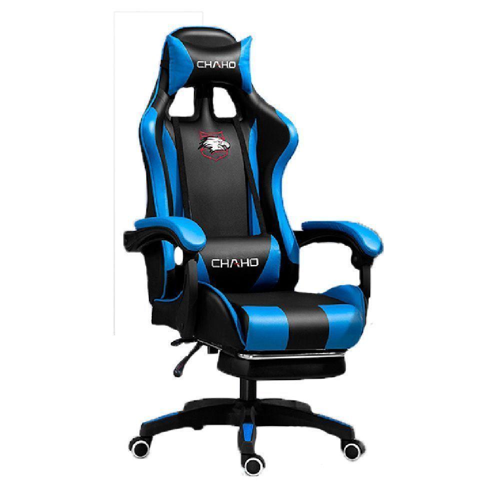 Silla Gamer Masajeador Lumbar y Apoya Pies-0
