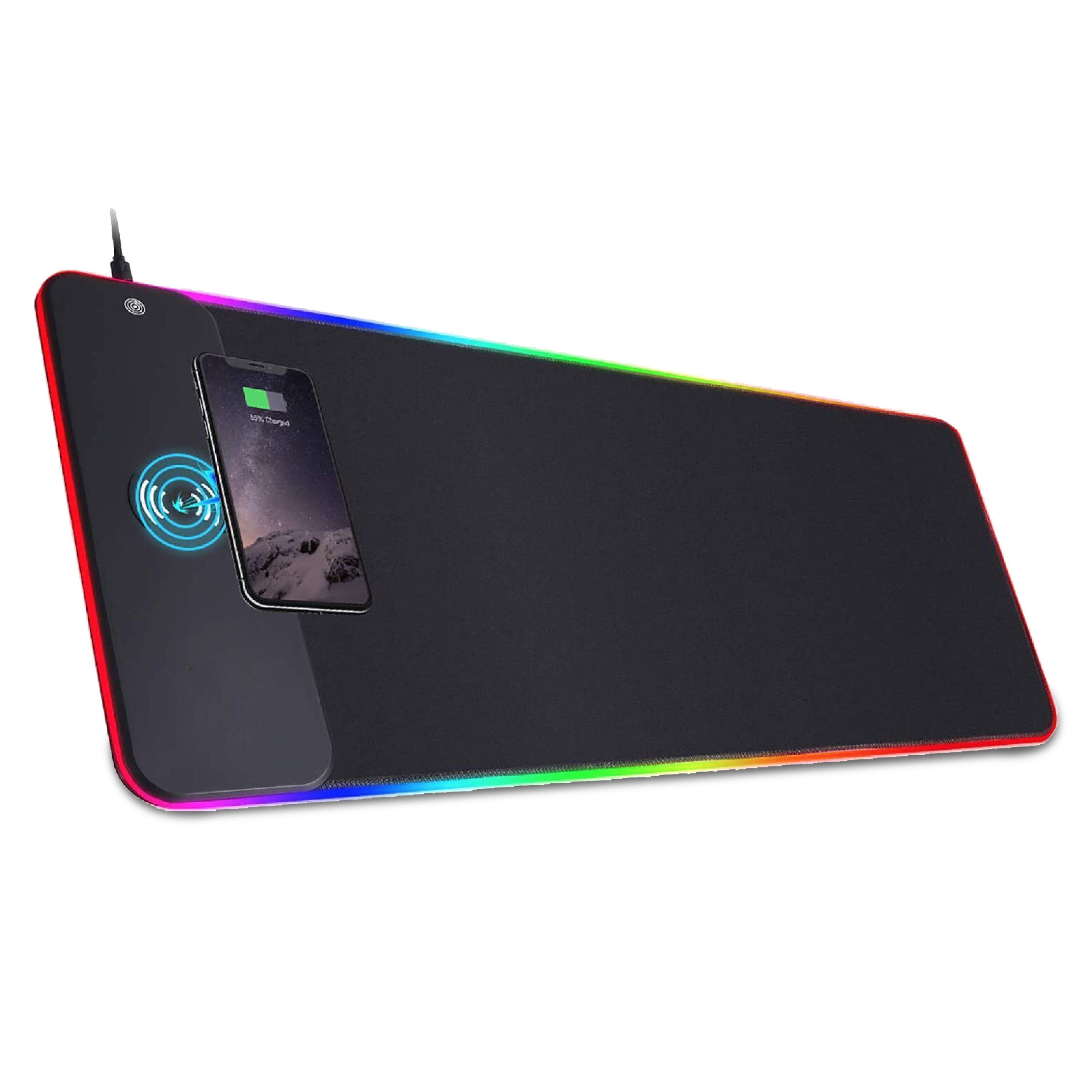 Mouse Pad RGB con carga Inalambrica para Celulares-0