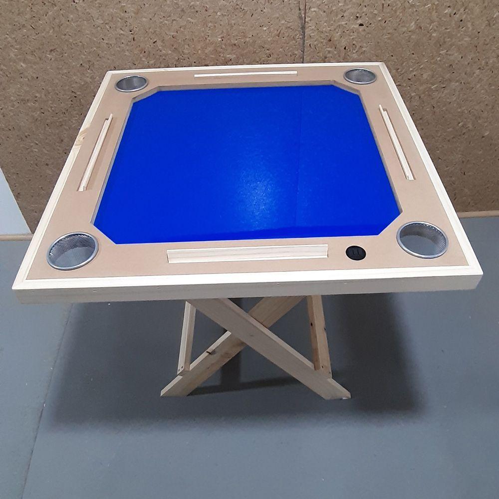 Mesa de domino 79cm x 79cm color azul - generico-2