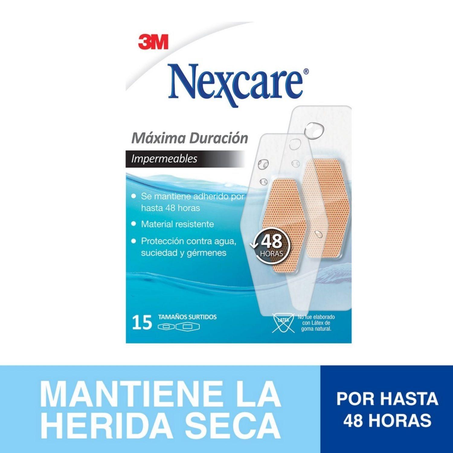Nexcare Máxima Duración Impermeables 48 hrs Surtidos 15 Unidades-3