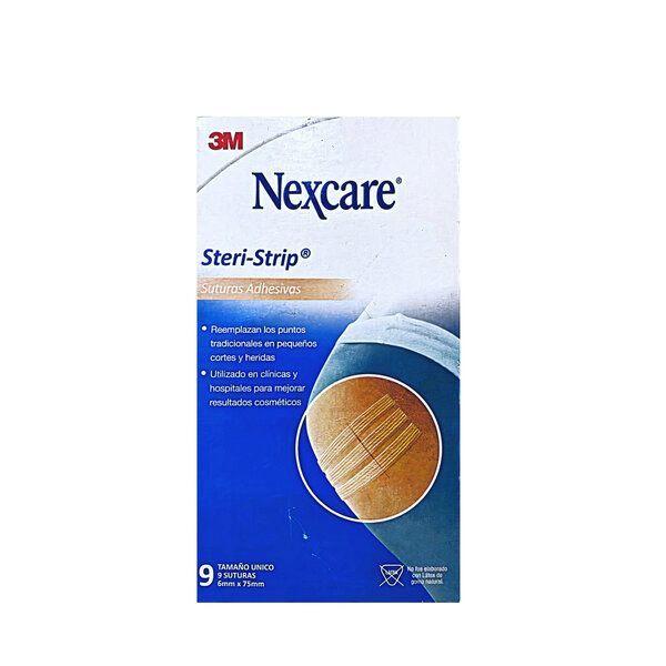 Nexcare Steri-Strip Suturas Adhesivas Tamaño Unico 6mm x 75mm 9 Unidades-1