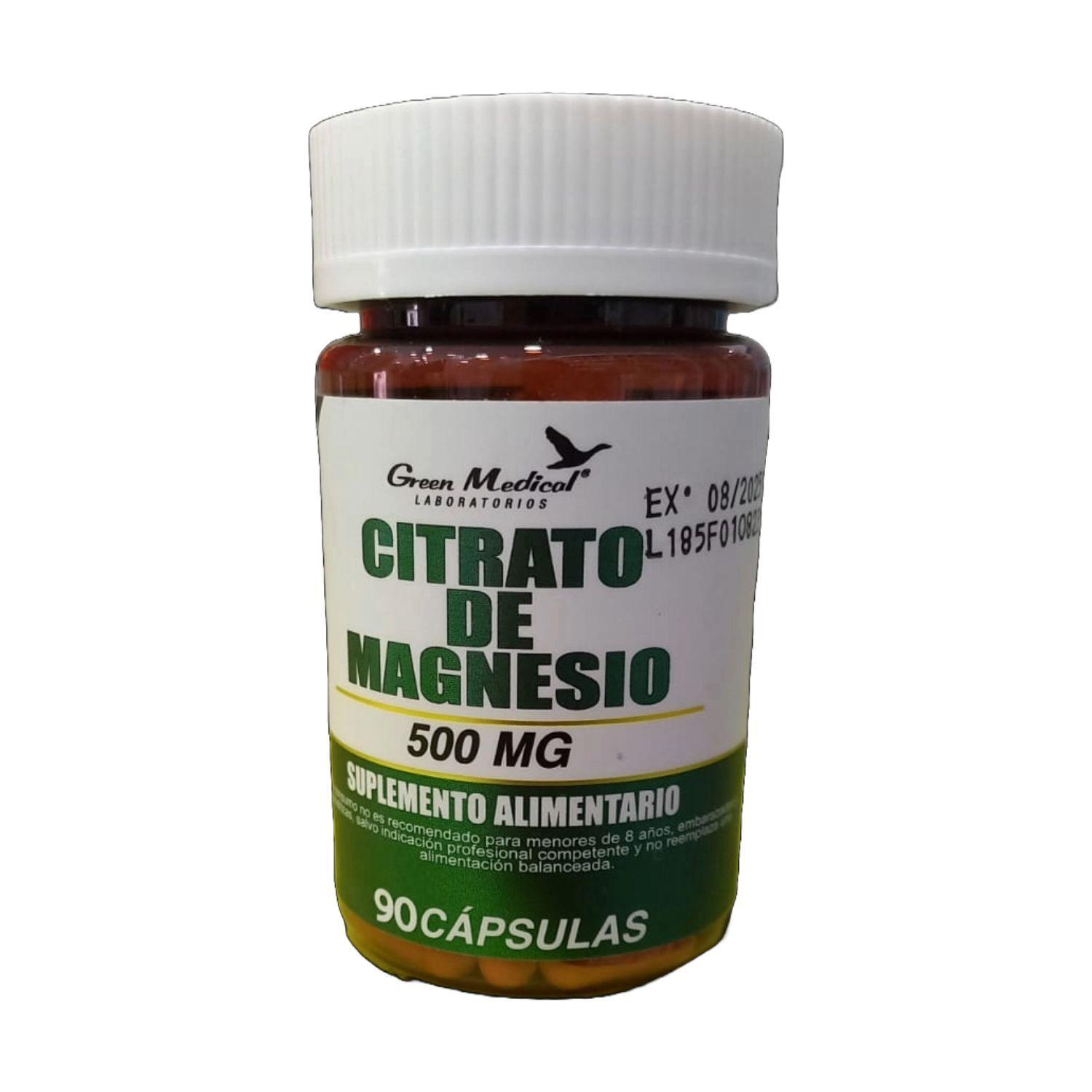 Citrato de Magnesio 500 mg 90 Cápsulas Green Medical-0