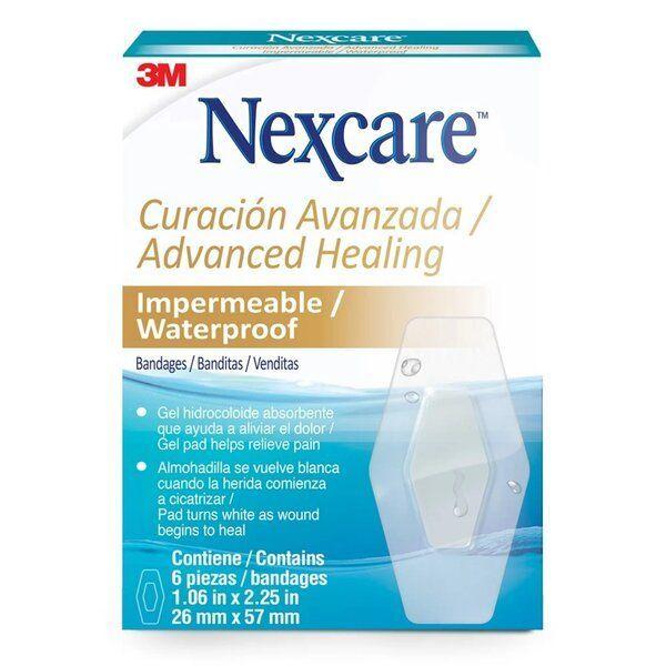 Nexcare Parche Curacion Avanzada Impermeable 26mm x 57mm 6 Unidades-0