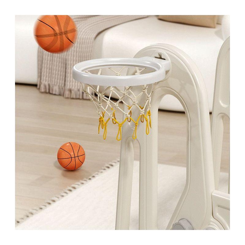Set Resbalín, Columpio y Aro de Baloncesto Café-3