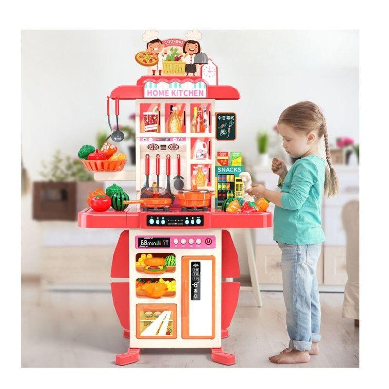 Cocina De Juguete Grande 95 Cm 73 Piezas Con Luz Y Sonido-3