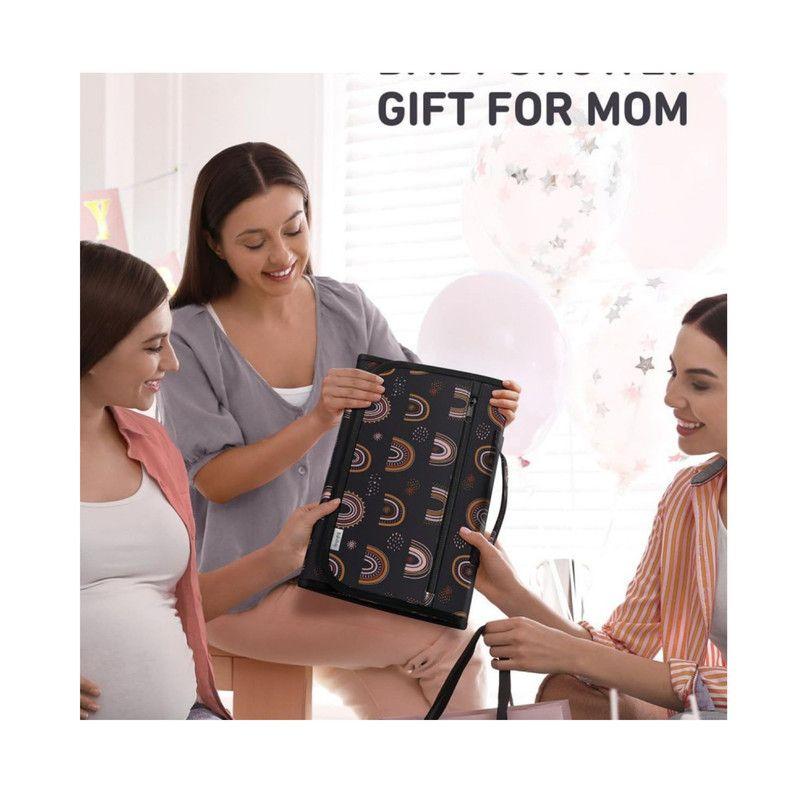 Bolso Mudador Portátil Cambiar Pañales Bebé Negro-3