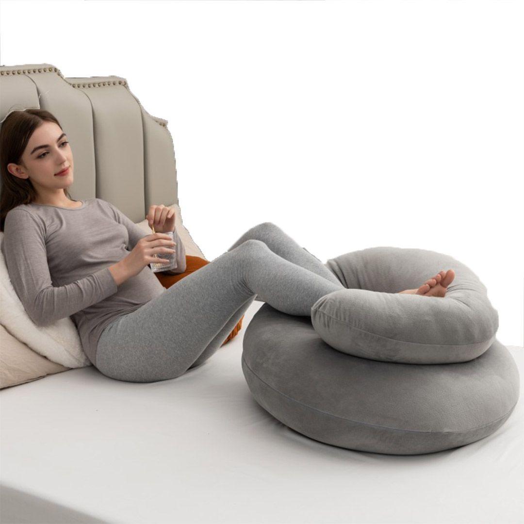 Cojín Almohada Maternal Con Funda Extra Suave Gris-2
