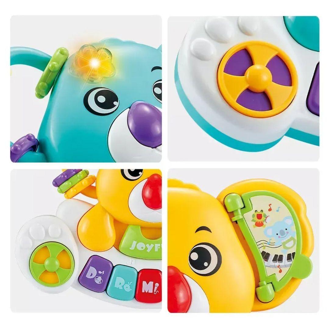 Juguete Didáctico Musical con Luces Para Bebé Celeste-3