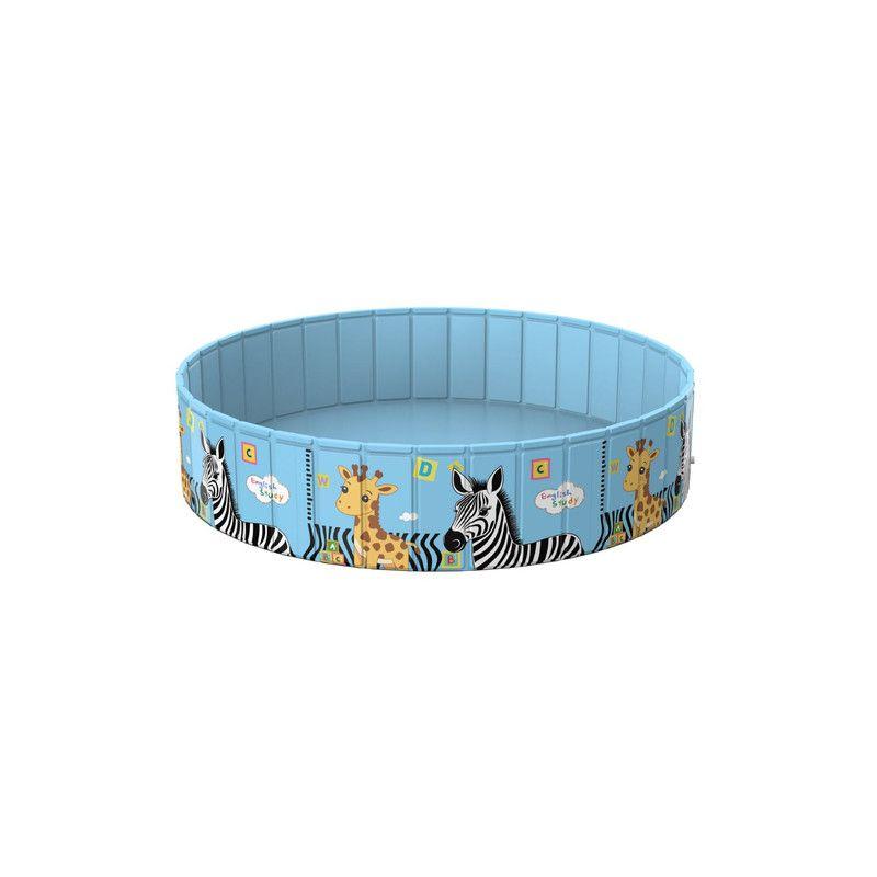 Piscina Plegable Niños 4 en 1 PVC Duro 120x45cm No Inflable-2