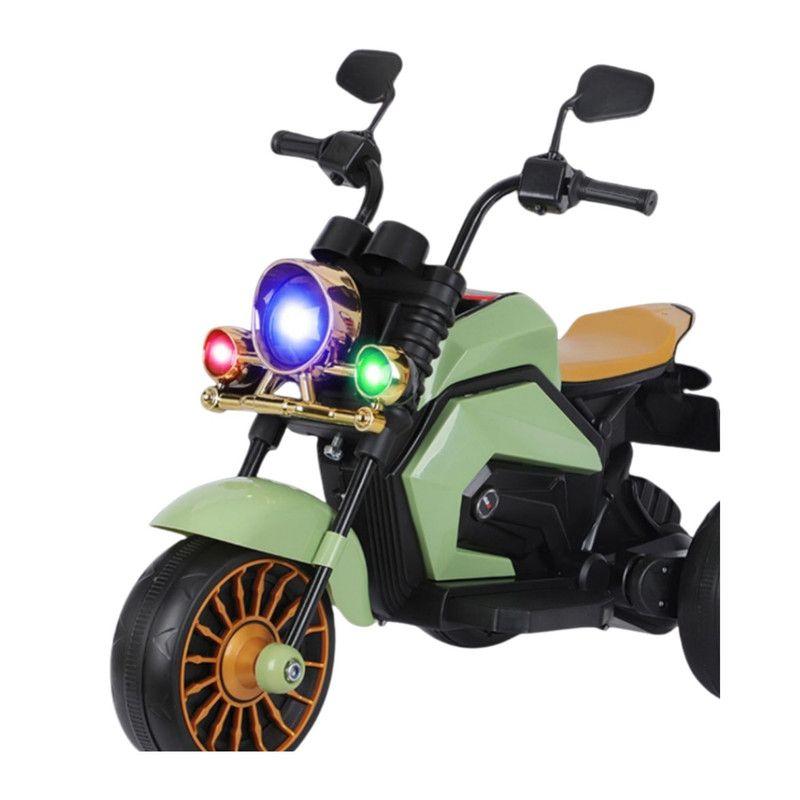 Motocicleta Eléctrica Infantil Clásica Verde-5