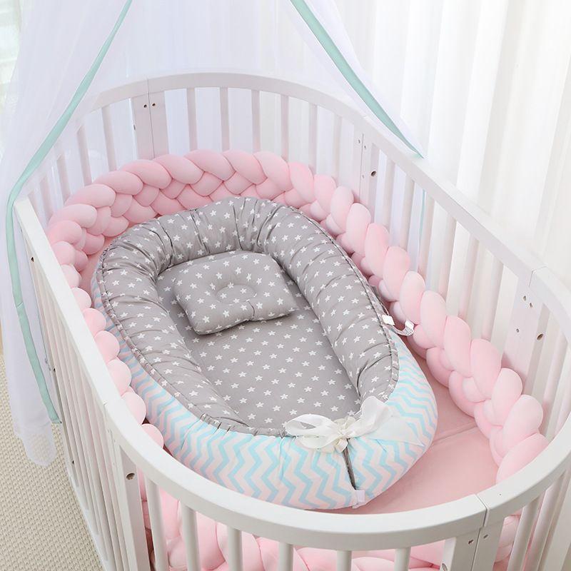 Cama Cojín Nido Colecho Con Almohada De Algodón Reforzada-2