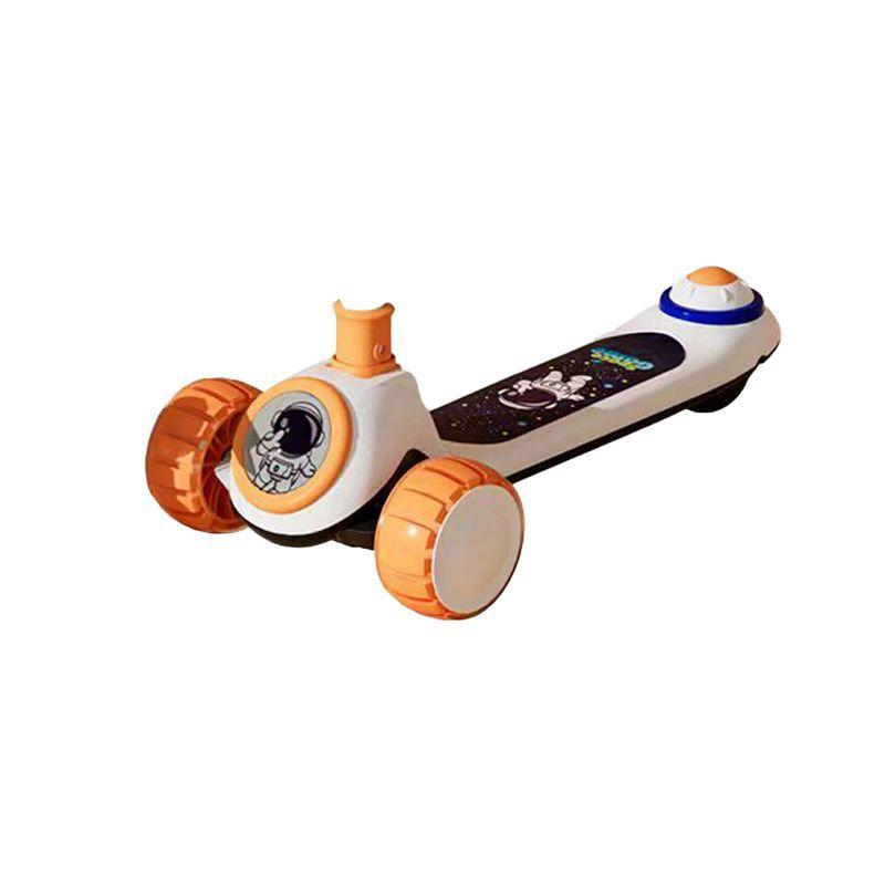 Scooter 2 En 1, Rueda Con Luz Y Sonido, Spaceman Naranjo-2