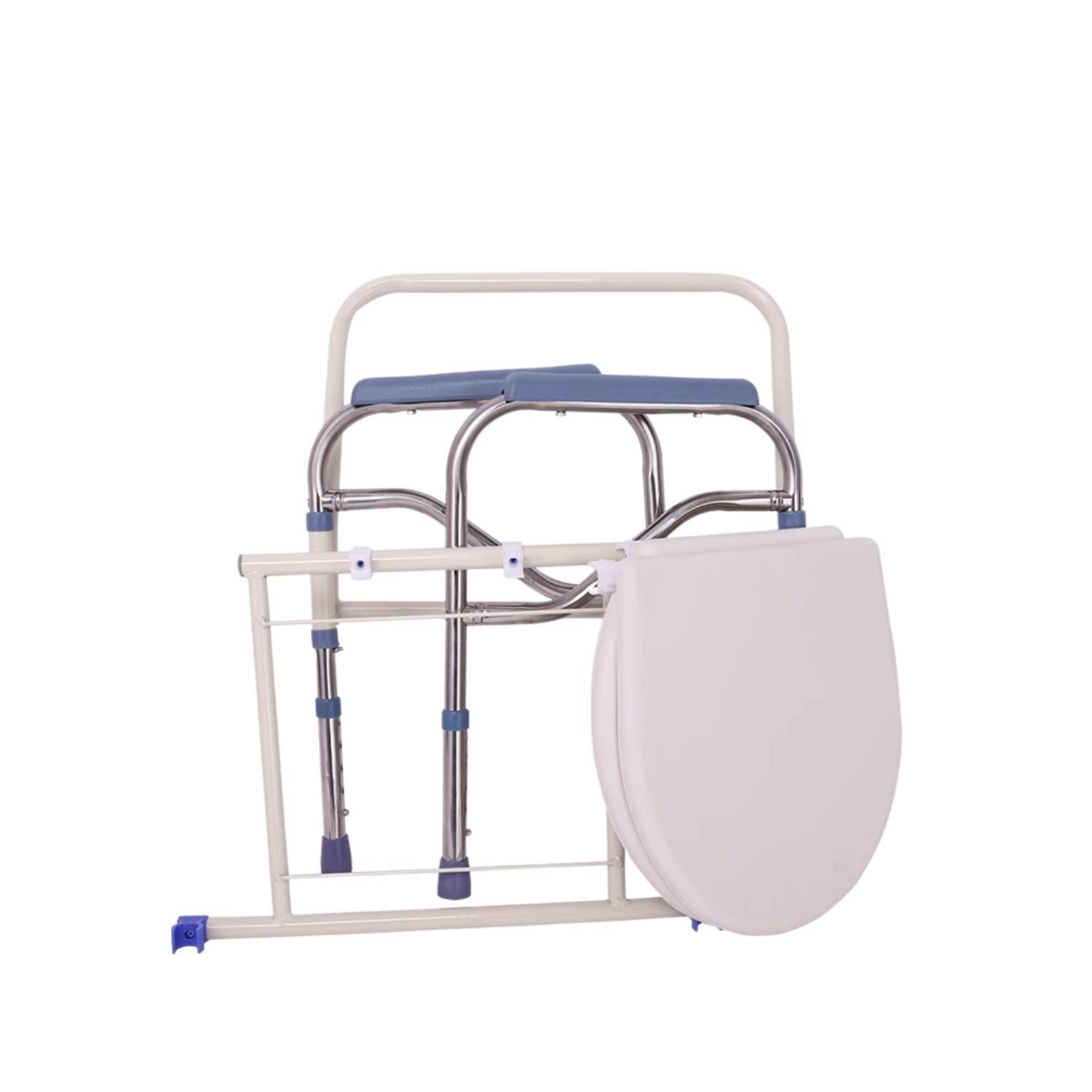 Baño Inodoro Wc Portátil Plegable Silla Ducha Adultos o Embarazadas-3