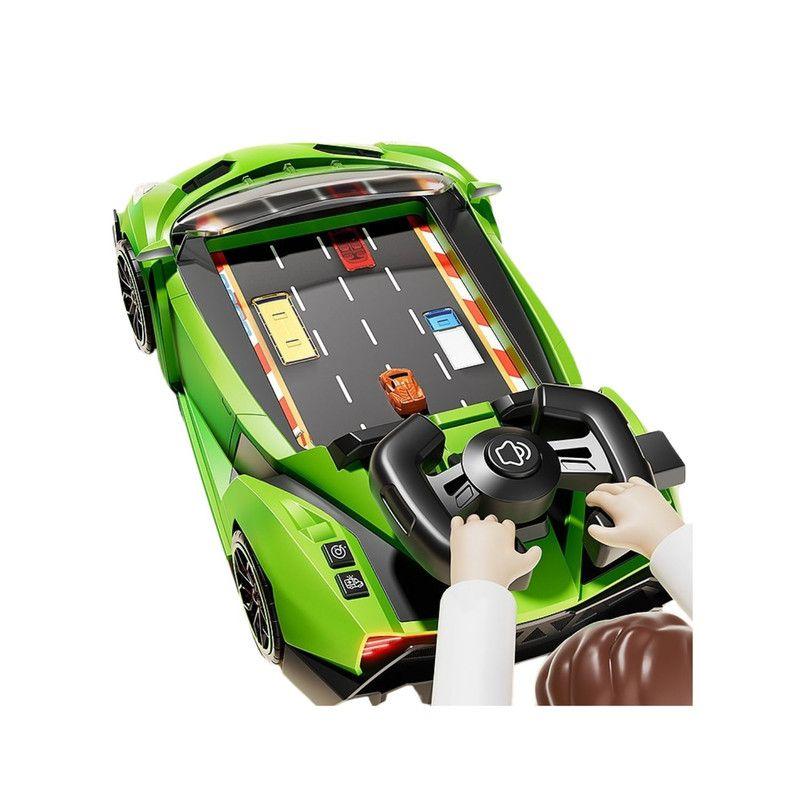 Juego Carrera De Autos Con Luces Y Sonido Estilo Lamborghini Verde-2