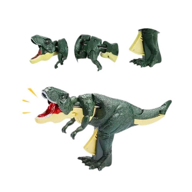 T-Rex Retráctil con Sonido Mordida Animada Mecánico y Compacto-2