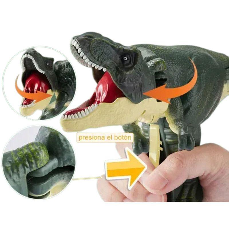 T-Rex Retráctil con Sonido Mordida Animada Mecánico y Compacto-7