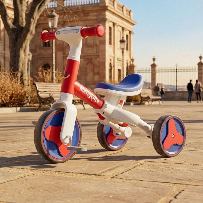 Triciclo Andador Bicicleta De Equilibrio 3 En 1 Para Niños Rojo-2