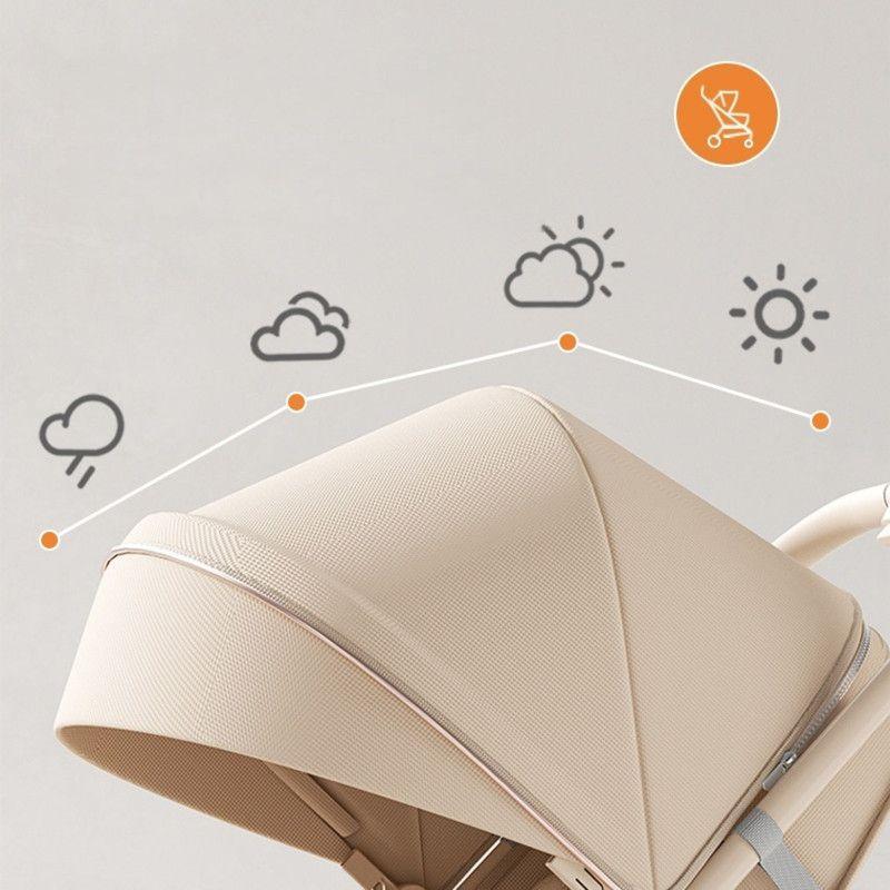 Coche De Paseo Liviano Plegable Y Ajustable Para Bebe Caqui-3