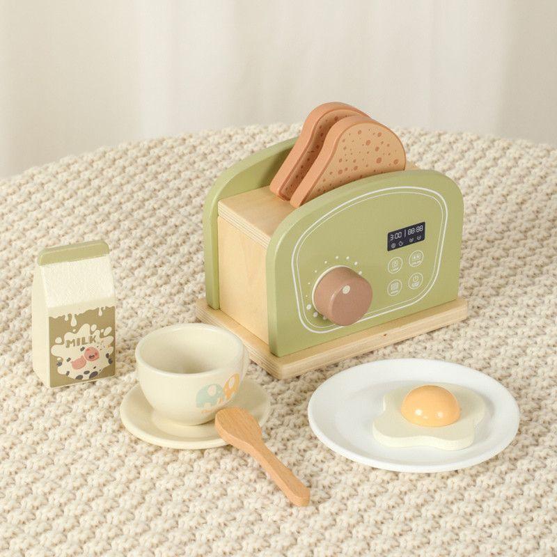 Juguete Tostator Con Utensilios Para Niños En Madera-2