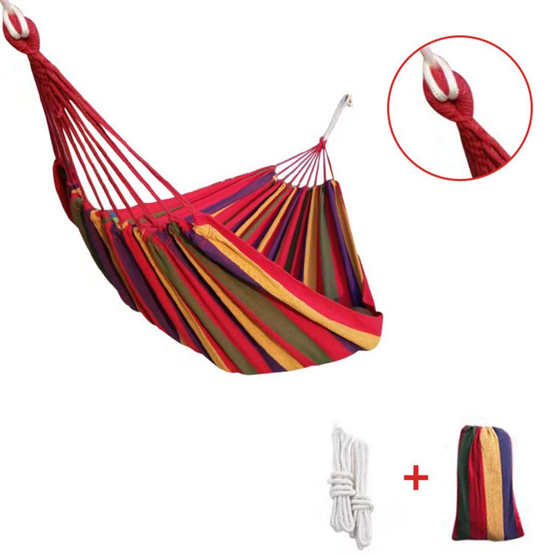 Hamaca Algodón Para Patio O Camping 190cm Rojo-1