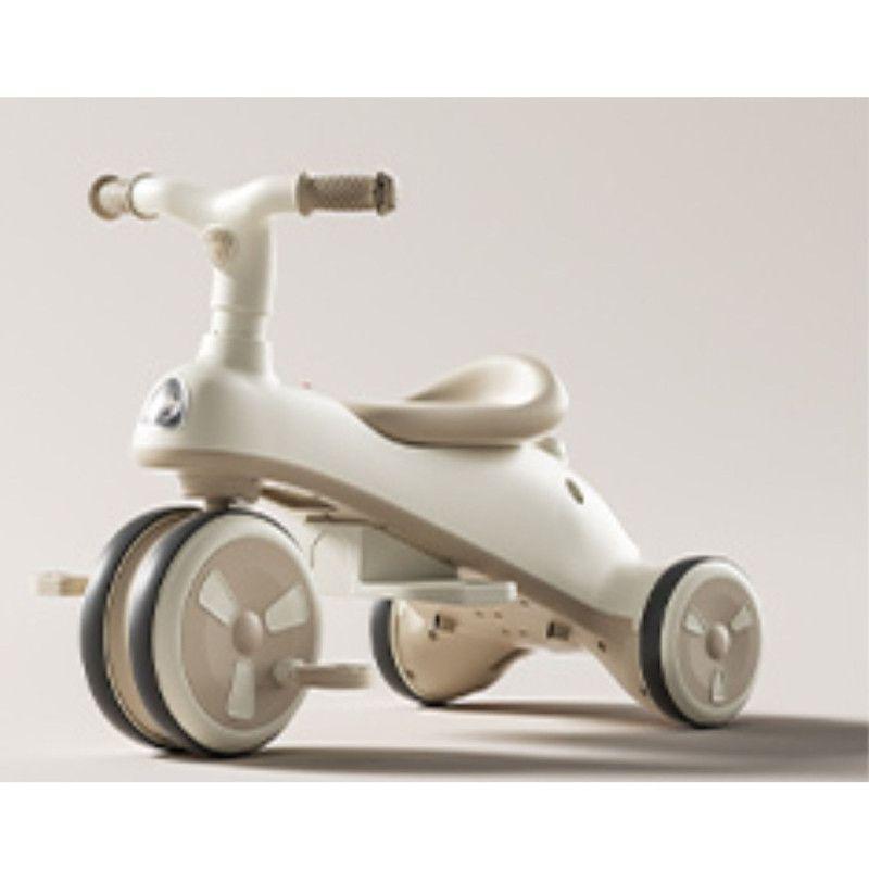 Coche Triciclo Con Techo Y Andador Con Luz Y Música Caqui-3