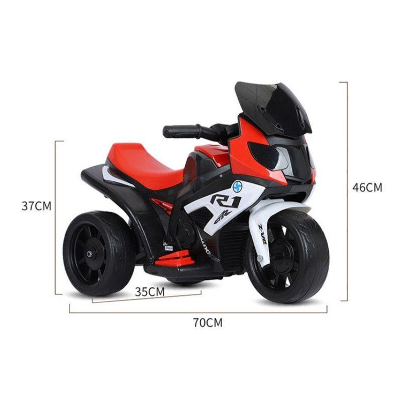 Moto Eléctrica Cool con Tres Ruedas Infantil Roja-5