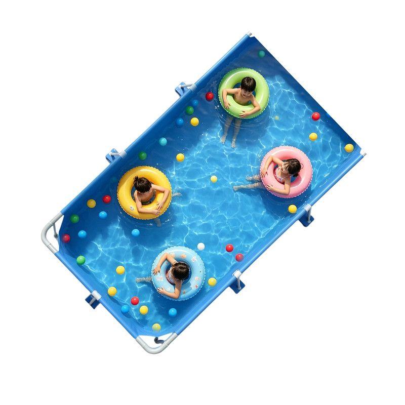 Piscina Rectangular Súper Resistente Desmontable  Con Estructura Metálica y Lona de PVC Reforzado-3